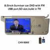 8.5Inch Sunvisor Dvd Player,Car Dvd,Sunvisor Tv,Fm,Usb Port,Sd Slot,Car Tv